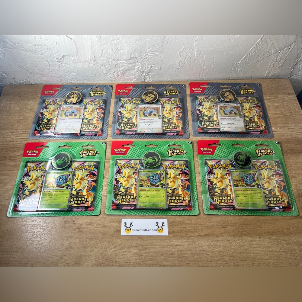 Pokemon Ascended Heroes 2 Pack Blister Larry Erika Assorted lot x6 NEW SEALED